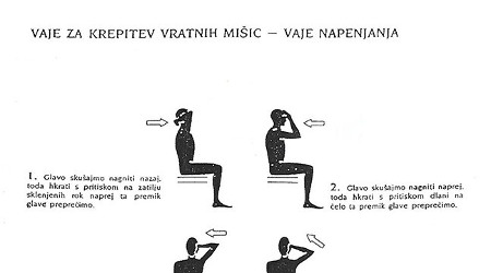 Vaje za krepitev vratnih mišic - vaje napenjanja