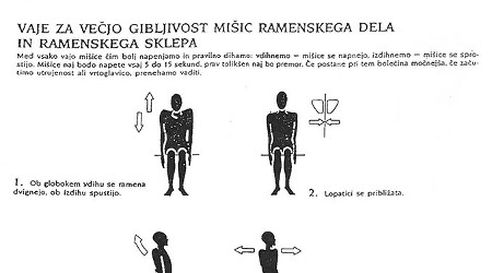 Vaje za večjo gibljivost mišic ramenskega dela in ramenskega sklepa